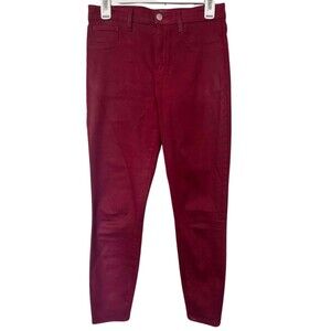 L'Agence Margot Skinny High Rise Pants Women's Size 29 Redstone Cotton